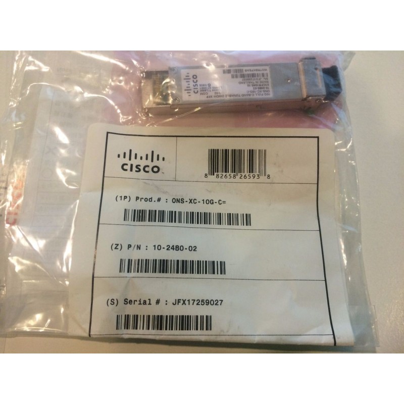 Cisco ONS-XC-10G-C XFP 10G Multirate Full C Band Tuneable DWDM XFP 50 GHz LC