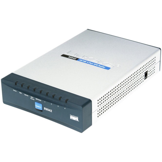 Cisco RV042 4-Port VPN Firewall Dual WAN Router and Power Supply