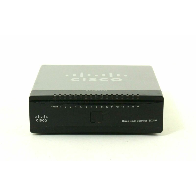 Cisco SD216 16-Port 10/100 Desktop Ethernet Switch with AC Adapter