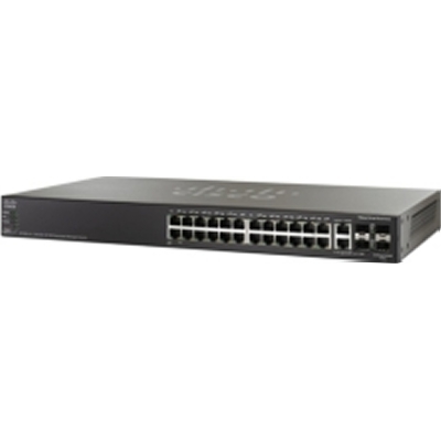 Cisco SF500-24P-K9-NA SF500-24P 24-Port 10/100 PoE Stackable Managed Switch Ethernet