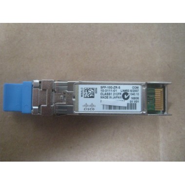 10GBASE-ZR SFP+ Transceiver Module for SMF, 1550-nm, LC duplex Connector