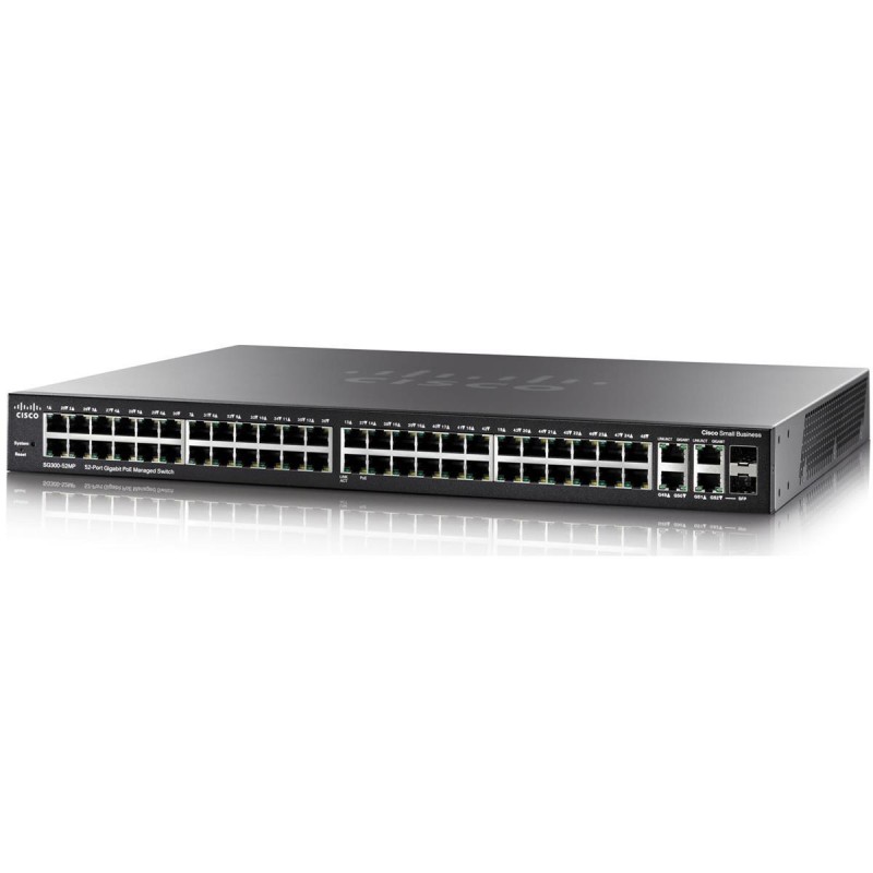 Cisco SG300-52MP-K9-NA SG300-52MP 52PORT Gigabit Max-PoE Managed Switch Layer 3