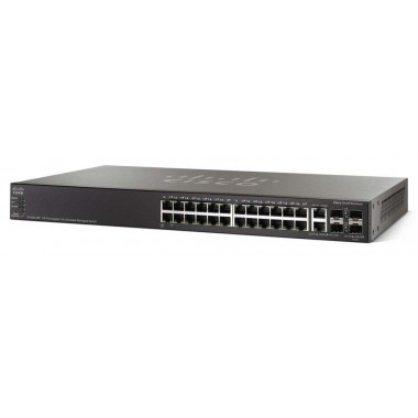 SG500-28P 28-Port Gigabit PoE Stackable Managed Switch Ethernet