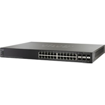 Cisco SG500X-24P-K9-NA SG500X-24P 24-Port Gigabit PoE with 4-Port 10-Gigabit Stackable Managed Switch Layer 3