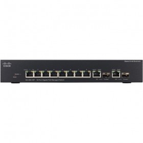 SG300-10P 8-Port 10/100/1000 PoE 2 Combo Mini-GBIC Ethernet Switch