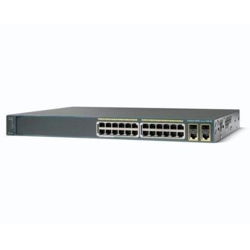 Cisco WS-C2960-24PC-S Catalyst 2960 24-Port 10/100 PoE + 2-Port T/SFP LAN Lite Image