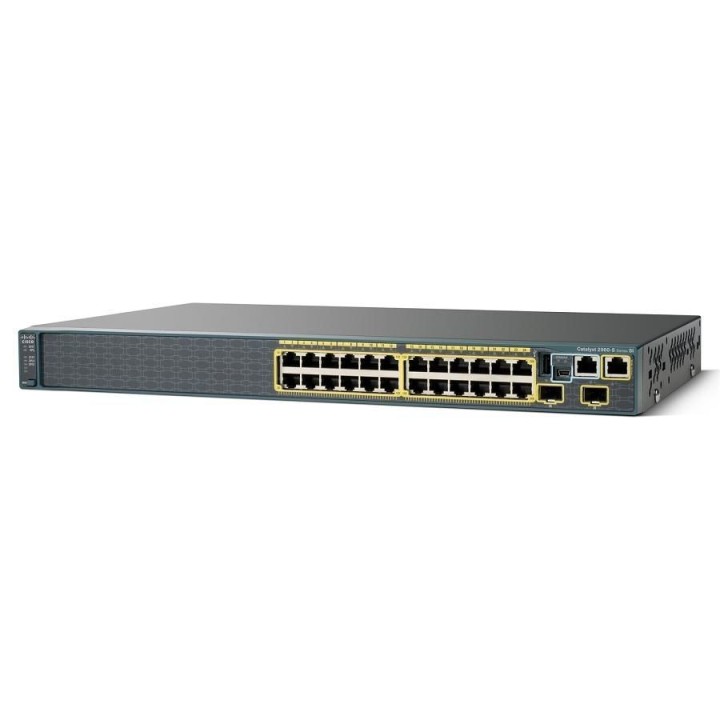 Cisco WS-C2960S-24PD-L Catalyst 2960S 24-Port 10/100/1000 PoE 370W 2 x 10G SFP+ Ethernet Switch
