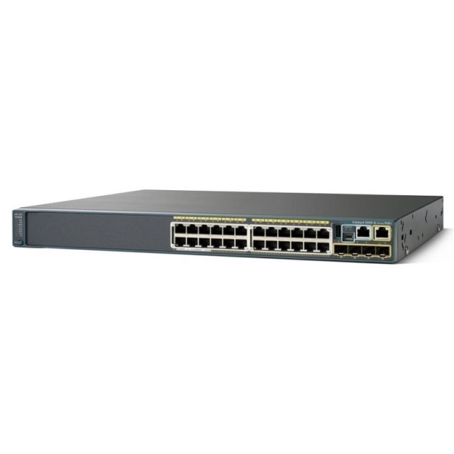 Cisco WS-C2960S-24PS-L Catalyst 2960S 24 10/100/1000 PoE 370W 4 x SFP LAN Ethernet Switch
