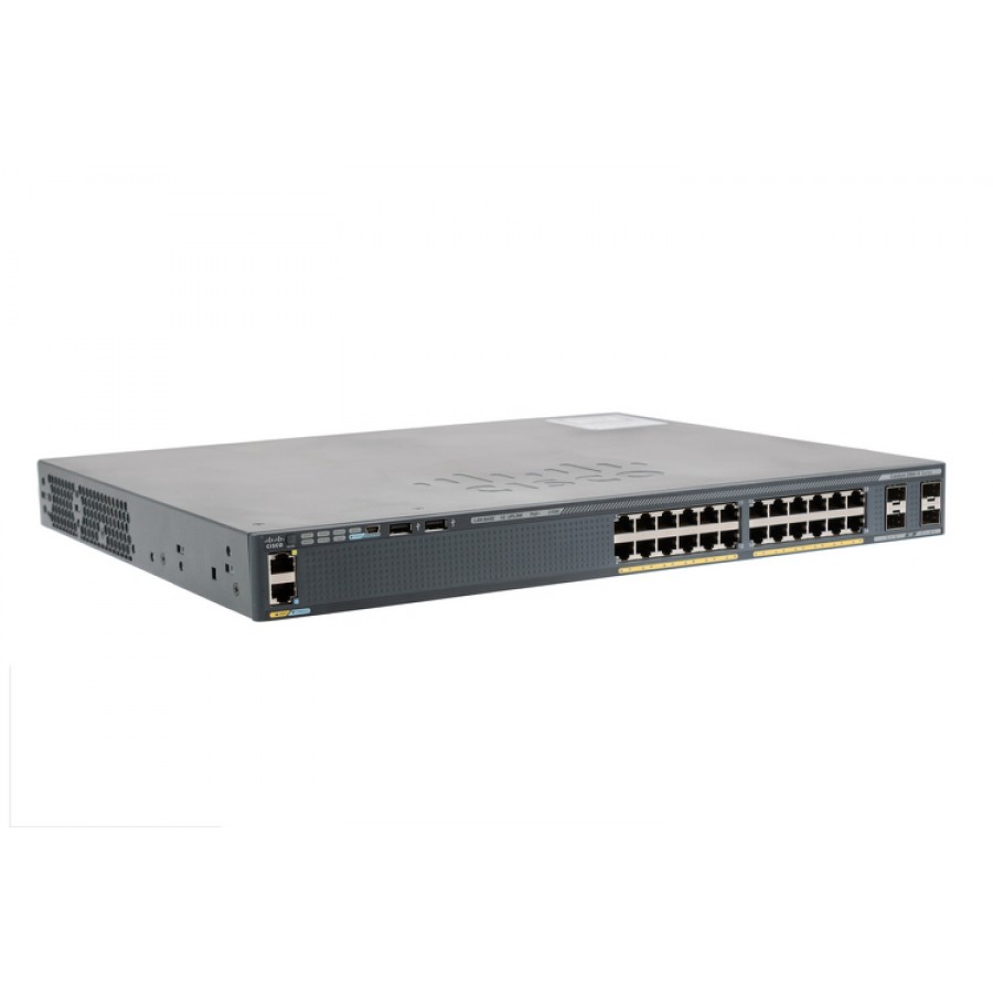 Cisco WS-C2960X-24PS-L Catalyst 2960 24-Port GigE PoE 370W 4x 1G Ethernet  Switch