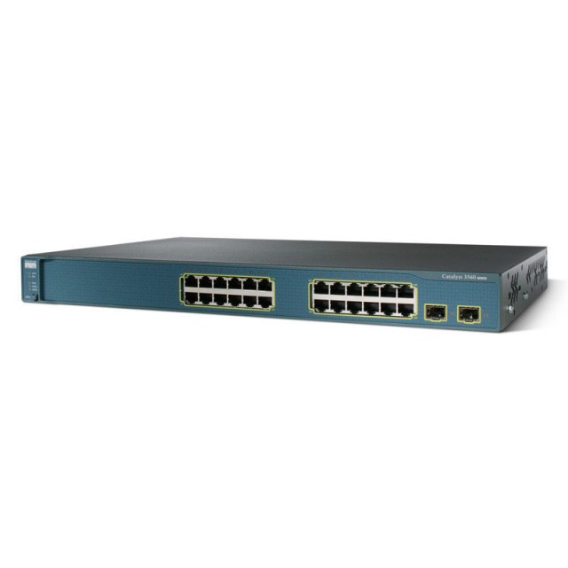 Cisco WS-C3560-24TS-S Catalyst 3560 24-Port 10/100 PTS + 2-Port SFP SMI Switch
