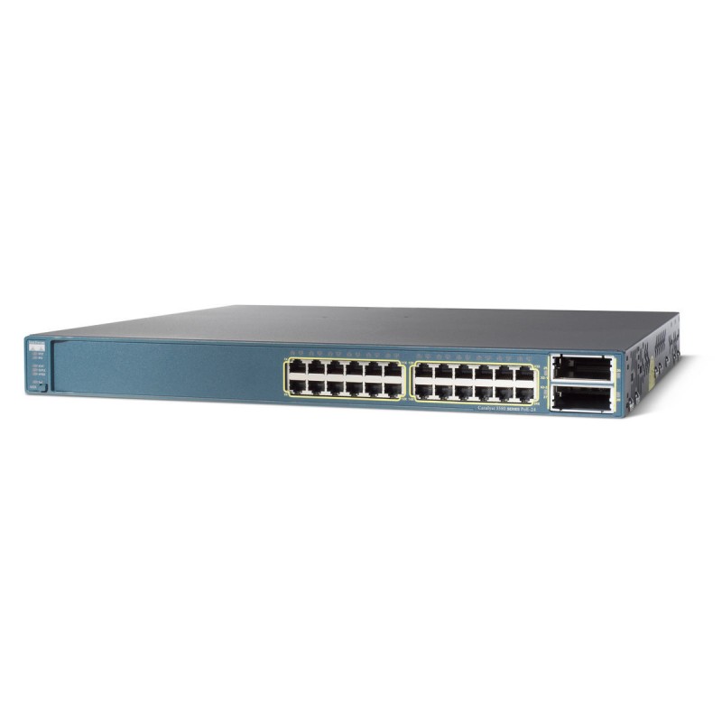 Cisco WS-C3560E-24TD-E Catalyst 3560E 24 10/100/1000+2 10GE (X2) 265W IPS Software Layer 3 Switch
