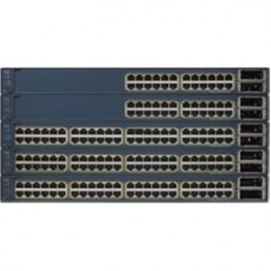 Catalyst 3560E 24 10/100/1000-2 10GE X2 265W DC IPB Software Layer 3 Switch