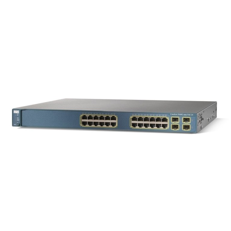 Cisco WS-C3560G-24PS-E Catalyst 3560 24 x 10/100/1000 Ports (PoE) - 4 x SFP Ports - Enhanced Image