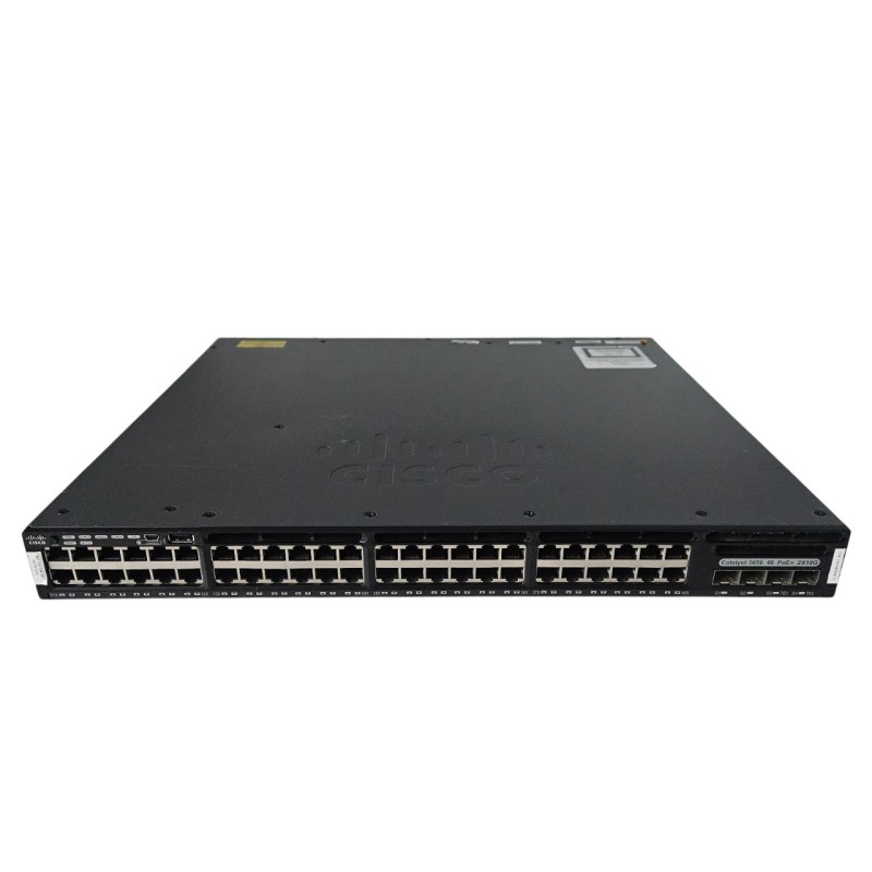 Cisco WS-C3650-48PD-S Catalyst 3650 48 PT PoE 2X10G Uplink IP Layer 3 Switch