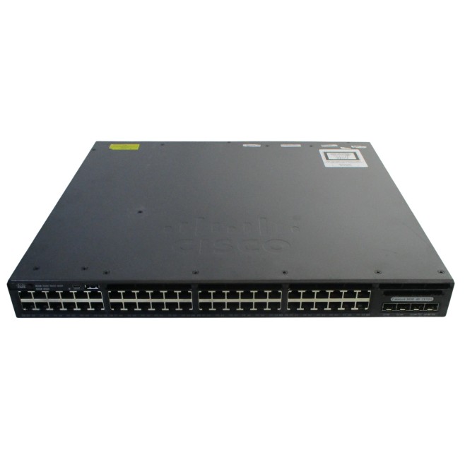 Cisco WS-C3650-48TD-S Catalyst 3650 48-Port Data 2X10G Uplink IP Base Layer 3 Switch
