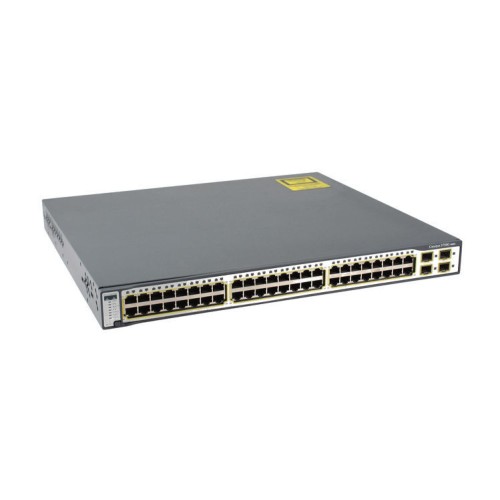 Cisco WS-C3750G-48TS-E Catalyst 3750 48-Port 10/100/1000T 4 SFP Enhanced Multilayer Layer 3 Switch