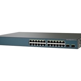 24 Port Catalyst Switch (3750 / 3750V2 Series) - 24 x 10/100/100 Ports - 2 x SFP Ports - Enhanced Image