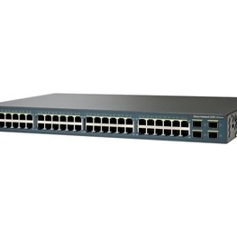 48-Port Catalyst Switch (3750 / 3750V2 Series) - 48 x 10/100/1000 Ports - 4 x SFP Ports - Standard Image