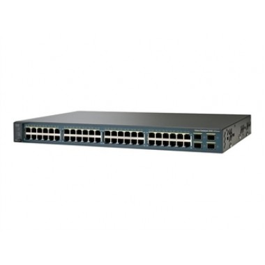 48-Port Catalyst Switch (3750 / 3750V2 Series) - 48 x 10/100/1000 Ports - 4 x SFP Ports - Standard Image