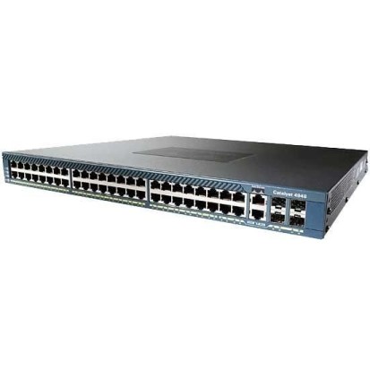 Cisco WS-C4948-E Catalyst 4948 Enhanced L3 48-Port 10/100/1000+4 SFP 1 AC Power Supply Switch