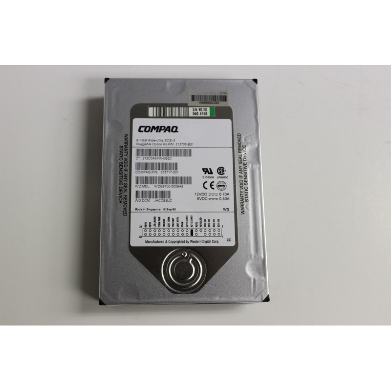 Compaq 313706B21 9.1 Gigabit Hard Drive, SCSI, 7200RPM