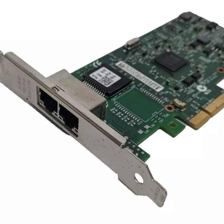 Dell 07MJH5 Intel I350-T2 Dual Port RJ45 1G PCI-E x4 NIC Ethernet Adapter