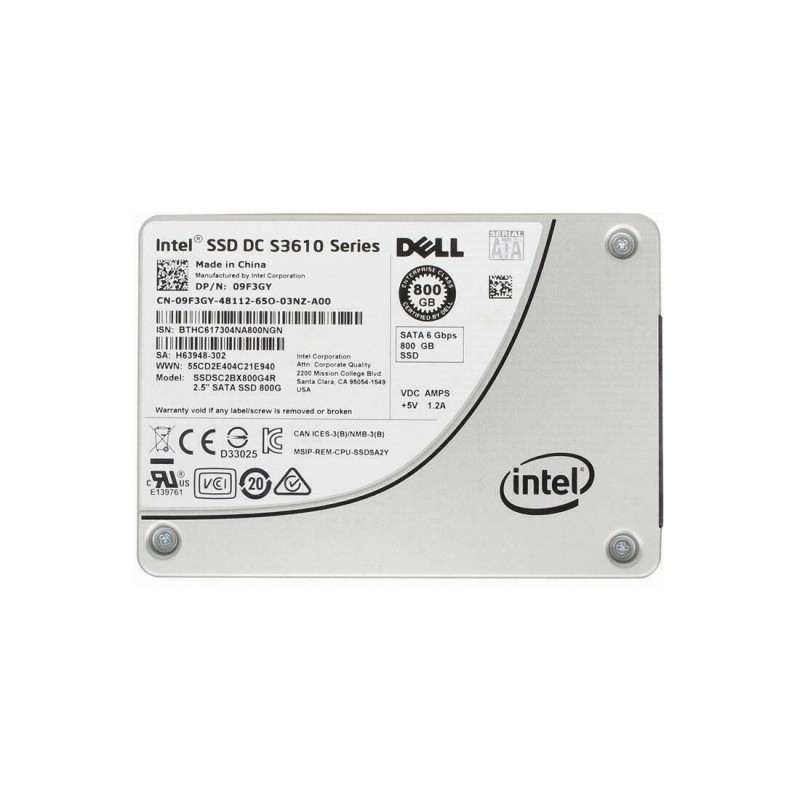 Dell 09F3GY 800GB 6Gb/s 2.5-inch SFF SATA Multi-Level Cell (MLC) Hot-Plug SSD