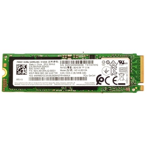 Dell 09Y4V9 512GB M.2 PCIe NVMe SSD - PM981 80