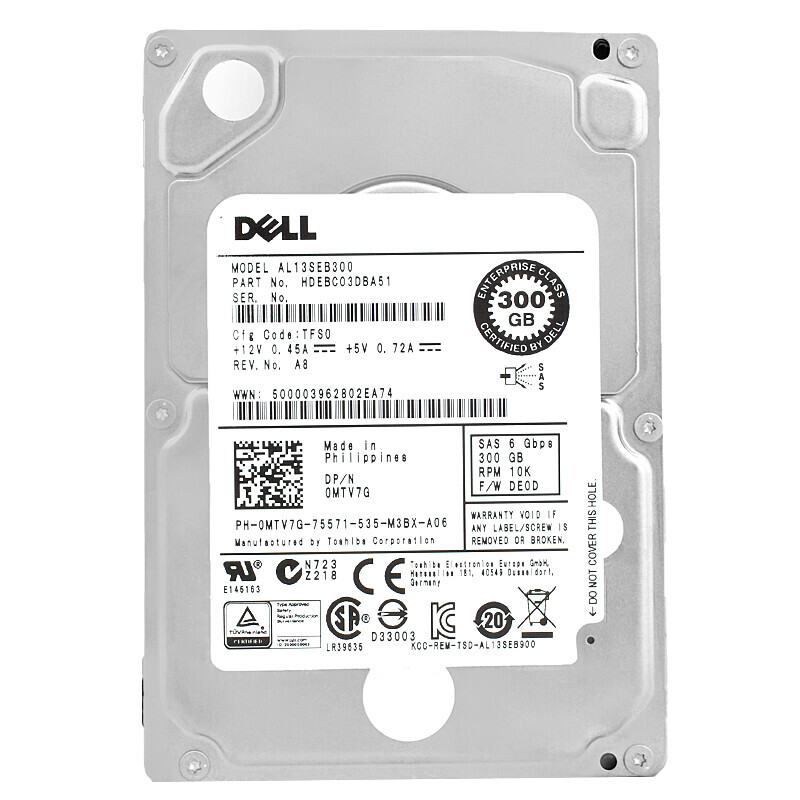 Dell 0MTV7G 300GB 10K SAS 2.5 Dell 0MTV7G 300GB 10K SAS 2.5