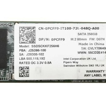 256GB NVMe SSD M.2 SATA 2280 Intel