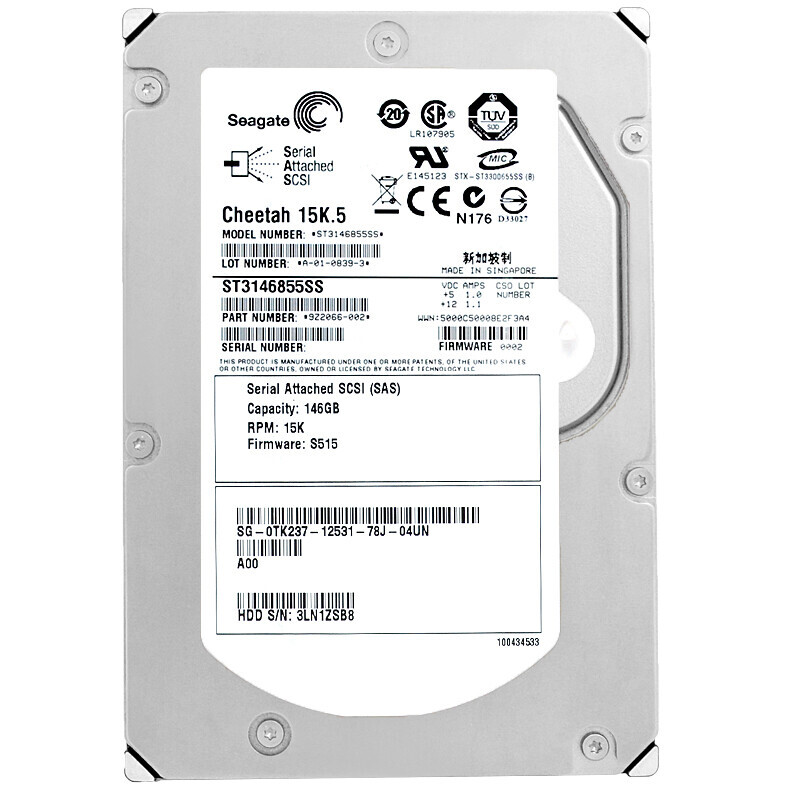 Dell 0TK237 146GB 15K SAS 3.5-3G HDD Dell 0TK237 146GB 15K SAS 3.5-3G HDD