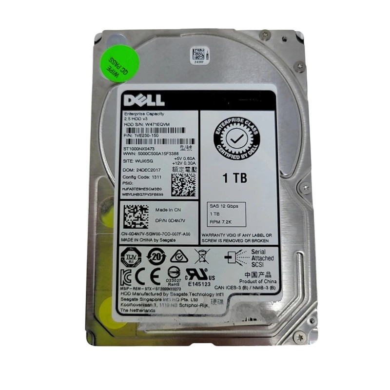 Dell 1VE230-150 1TB 7.2K SAS 2.5-Inch 12Gb/s Drive