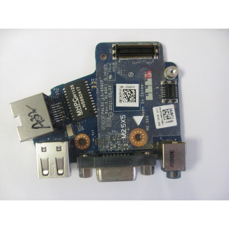 Dell 3258H I/O Daughter Board Audio; RJ45; USB; VGA Latitude E6420