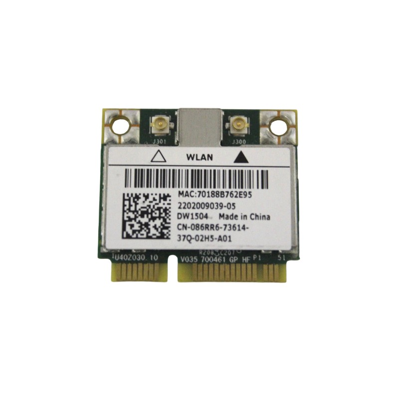 Dell 86RR6 WiFi Card DW1504 802.11b/g/n Internal; Mini Latitude E6320 Dell 86RR6 WiFi Card DW1504 802.11b/g/n Internal; Mini Latitude E6320