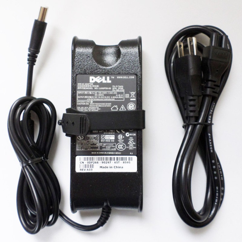 Dell K8WXN 19.5V 4.62A AC Adapter and Power Cord, Power Supply