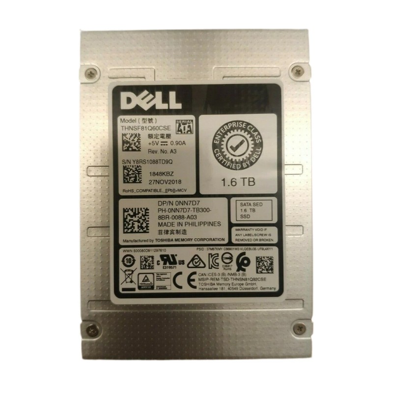 Dell NN7D7 1.6TB SATA 6Gb/s 2.5-Inch Small Form Factor Solid State Drive