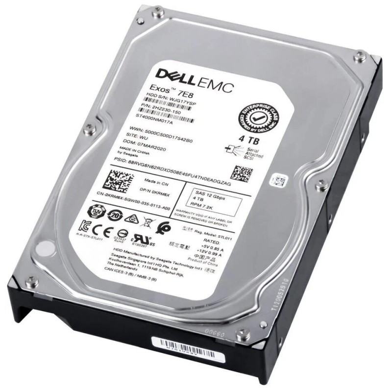 Dell ST4000NM017A 4tb 7.2k SAS 3.5 12g Hdd