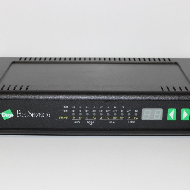 Digi 50000260 PortServer 16-Port Terminal Server with AC Adapter / Power Supply