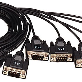 Acceleport Xp and Neo 8-Port DB9-Male Straight Fan Out Cable