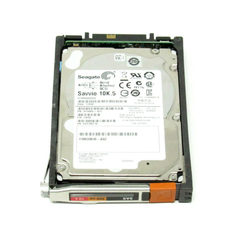EMC 005050212 900GB 10K 6Gbps 2.5-Inch SAS Hard Drive HDD VX-2S10-900 V3-2S10-900 V4-2S10-900 V6-2S10-900