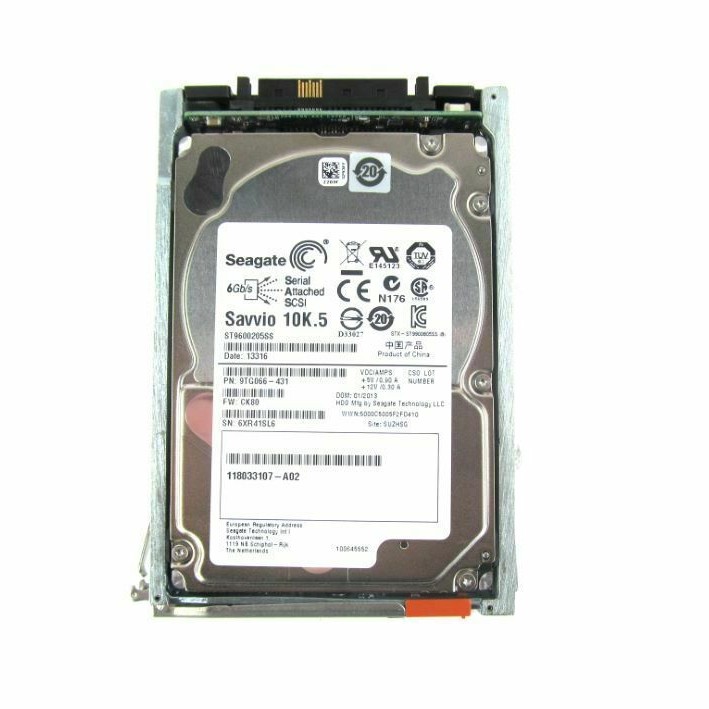 EMC 005050282 VNX 600GB SAS 10k 2.5-Inch Hard Drive V3-2S10-600 V4-2S10-600 VX-2S10