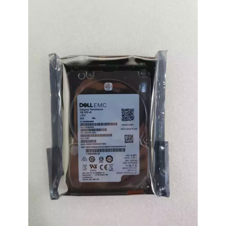 EMC 005051636 Unity 1.8TB 10K 12GBps 2.5 SAS HDD 005051633 D3-2S10-1800