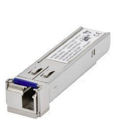 1000Base-BX-U SFP, 1310-nm TX/1490-nm RX wavelength, Industrial