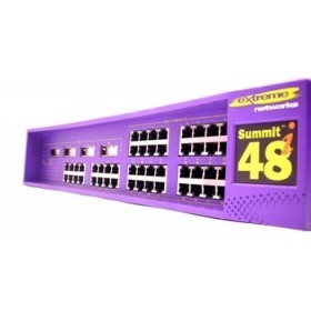 Summit48i, 48-Port 10/100 (RJ-45), (2) Active (Unpopuplated) GBIC-Based Ports (SC) (2) Redundant (Unpopuplated) GBIC-Based Ports (SC), Basic Layer 3, Single Power Supply
