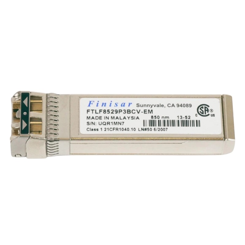 Finisar FTLF8529P3BCV-EM 16 Gb SFP+ Transceiver Module - 850nm/1300nm Dual Wavelength, Up to 10-m Reach