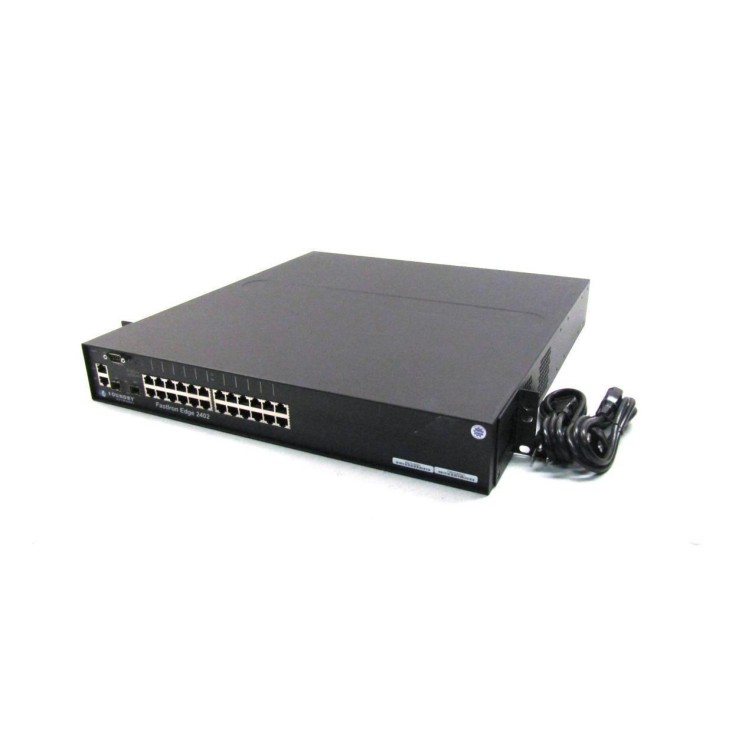 Foundry Networks FES2402 FastIron 24-Port 10/100Base-TX RJ45, 2-Port 1000Base-T and 1000Base-X (Mini-GBIC) with AC Power Supply
