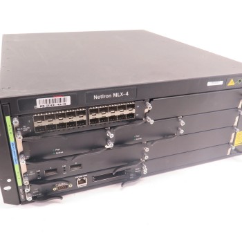 4 Slot NetIron MLX-4 AC Router, Modules Vary
