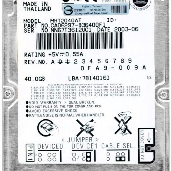 40.0GB 4200RPM AT-IDE 2.5-Inch PATA (IDE/ATA) Hard Drive