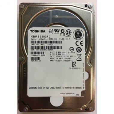 Toshiba Branded, 300GB 10,000RPM SAS 6G 2.5-Inch Hard Disk Drive, HDD