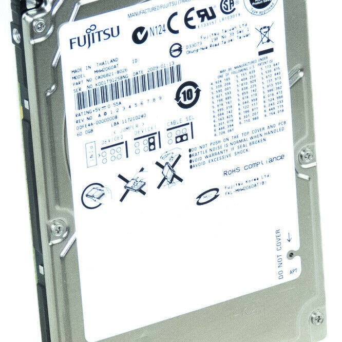 Fujitsu MHW2060AT Hard Drive 60.0GB 4200RPM ATA-100 Laptop HDD